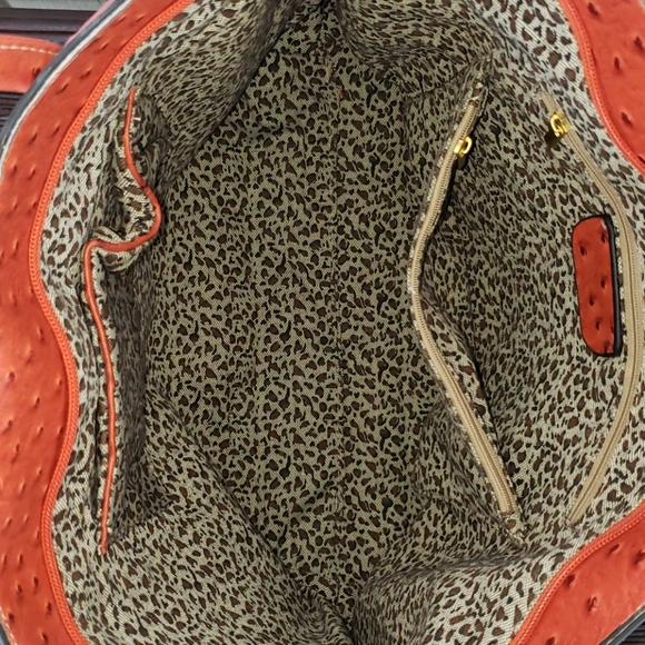 Orange Purse. SJS Handbag Woman Leather - Picture 6 of 16